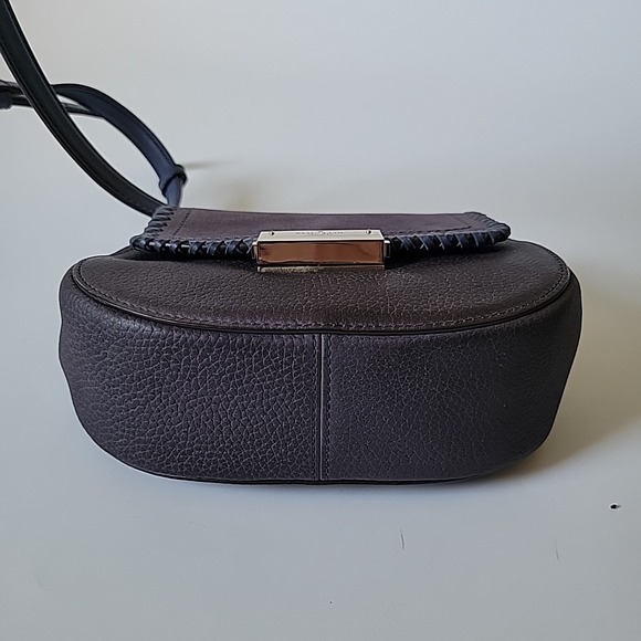 Kate Spade Adalise Crossbody Saddlebag Purple Pebbled Leather Chic Elevated - Picture 5 of 15